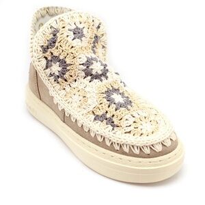 Mou Crochet Slip-On Boot
